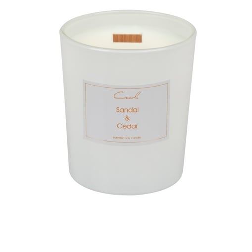 Sandal & Cedar- 360 gram ekologiczna naturalna świeca sojowa