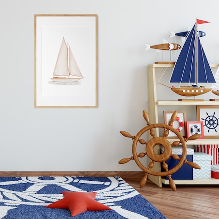 Plakat dla dzieci Jacht 30x40