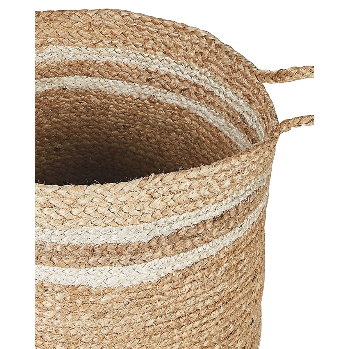 Zestaw 3 koszy jutowych naturalny z beżowym ZHOB