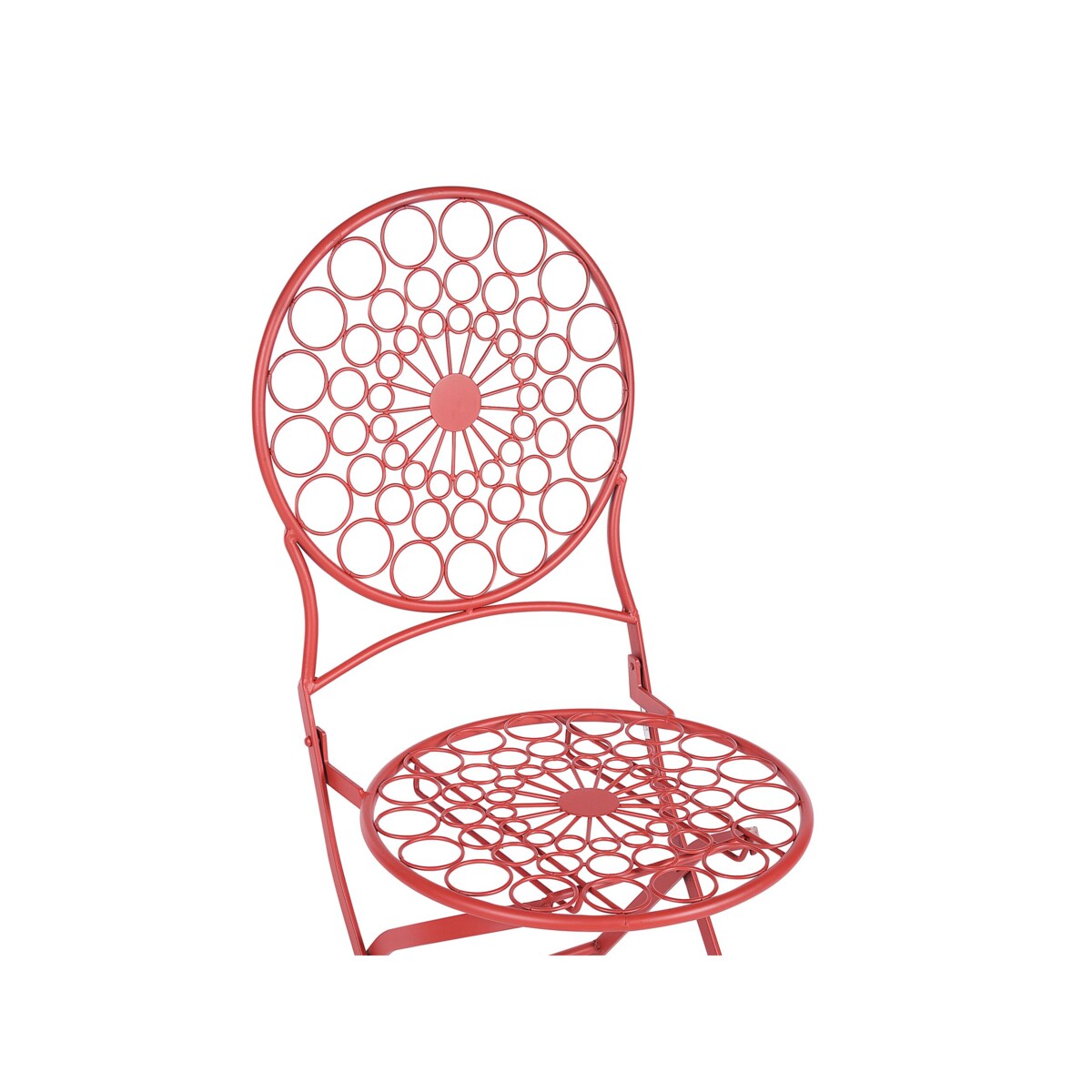 Zestaw mebli balkonowych metalowy czerwony SCARIO