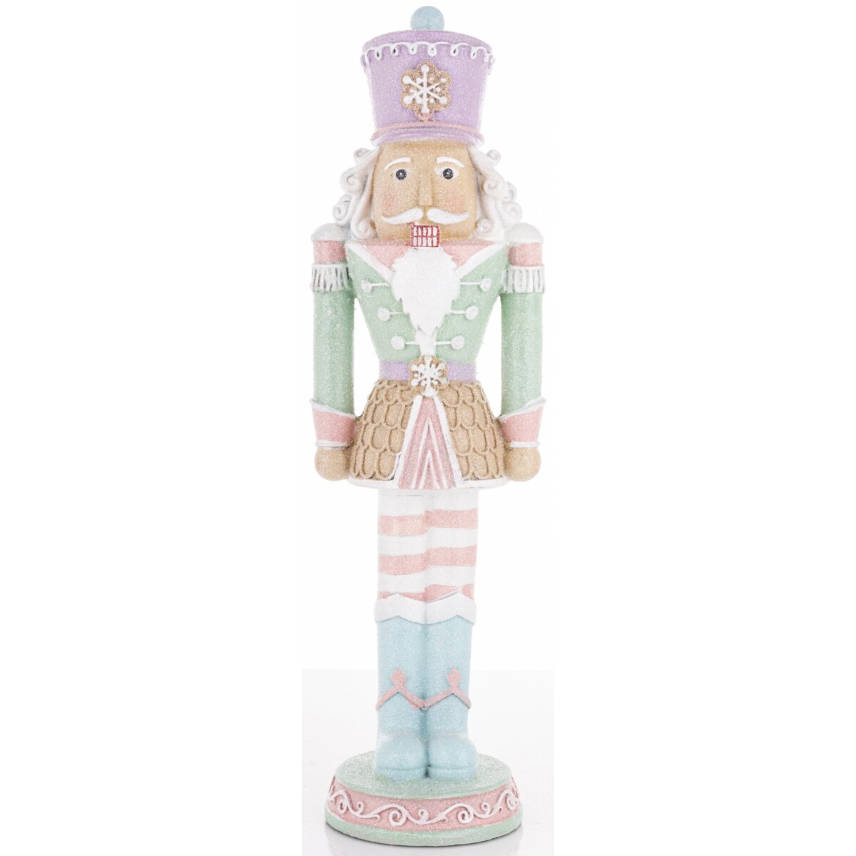 Figurka - pastelowy Dziadek do Orzechów 36x11 cm