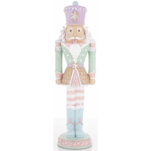 Figurka - pastelowy Dziadek do Orzechów 36x11 cm