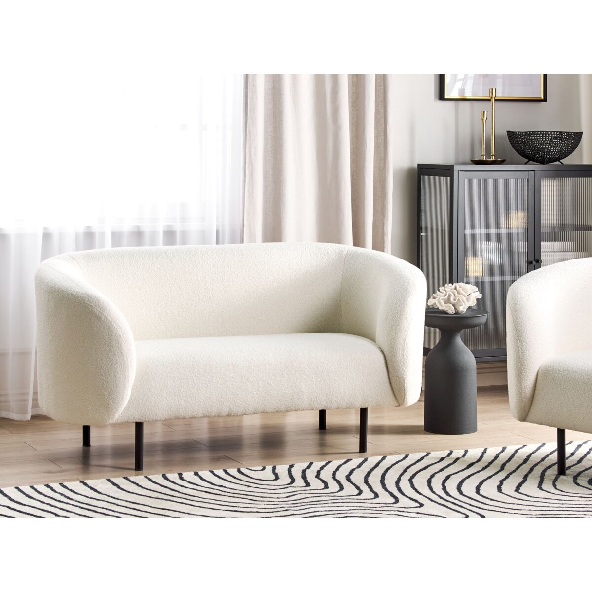 Sofa LOEN Boucle Biały dla 2 osób