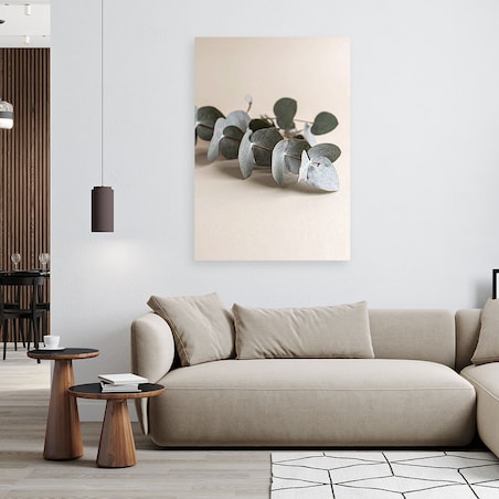 Obraz do salonu nowoczesny, Liście rośliny natura beżowy 80x120