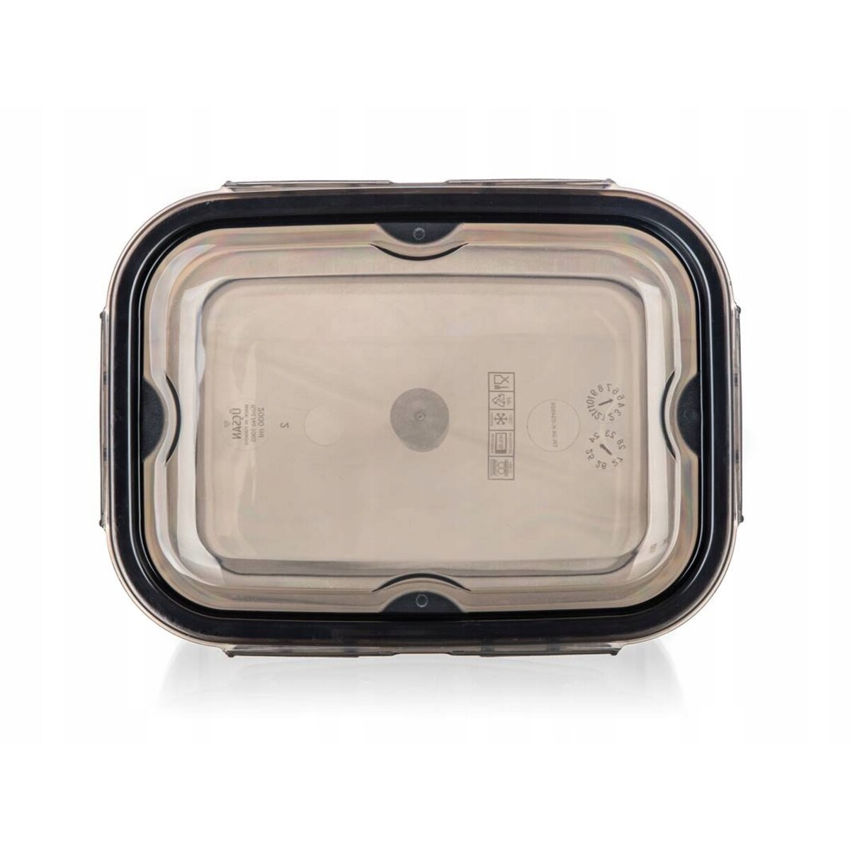 POJEMNIK PLASTIKOWY Z zamknięciem klip 2 L DYMNY na jedzenie lunch box