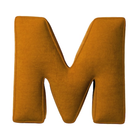 Poduszka literka M, miodowy, 35x40cm, Posh Velvet