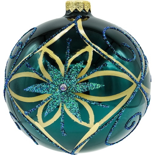 Bombka okrągła: Szmaragdowy Kwiat