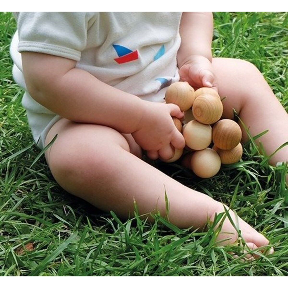 Perełki do chwytania dla niemowlaka drewniane naturalne 0+ Grimm's