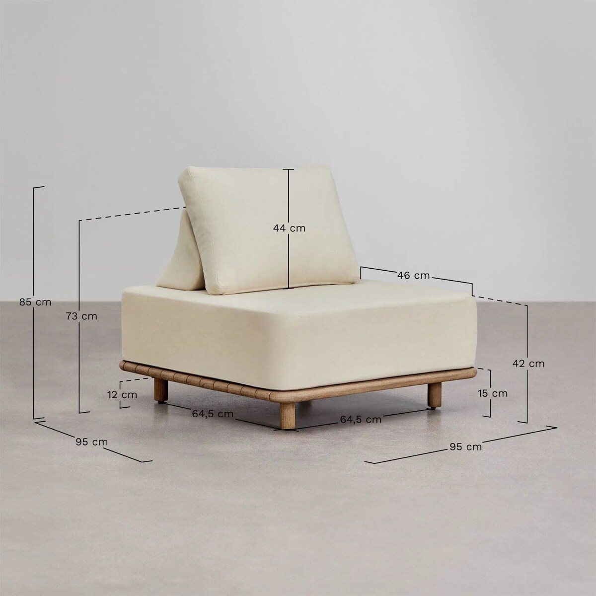 Zestaw ogrodowy: 2-częściow sofa ze stolikiem, fotelem i stolikiem kawowym Portet acacia