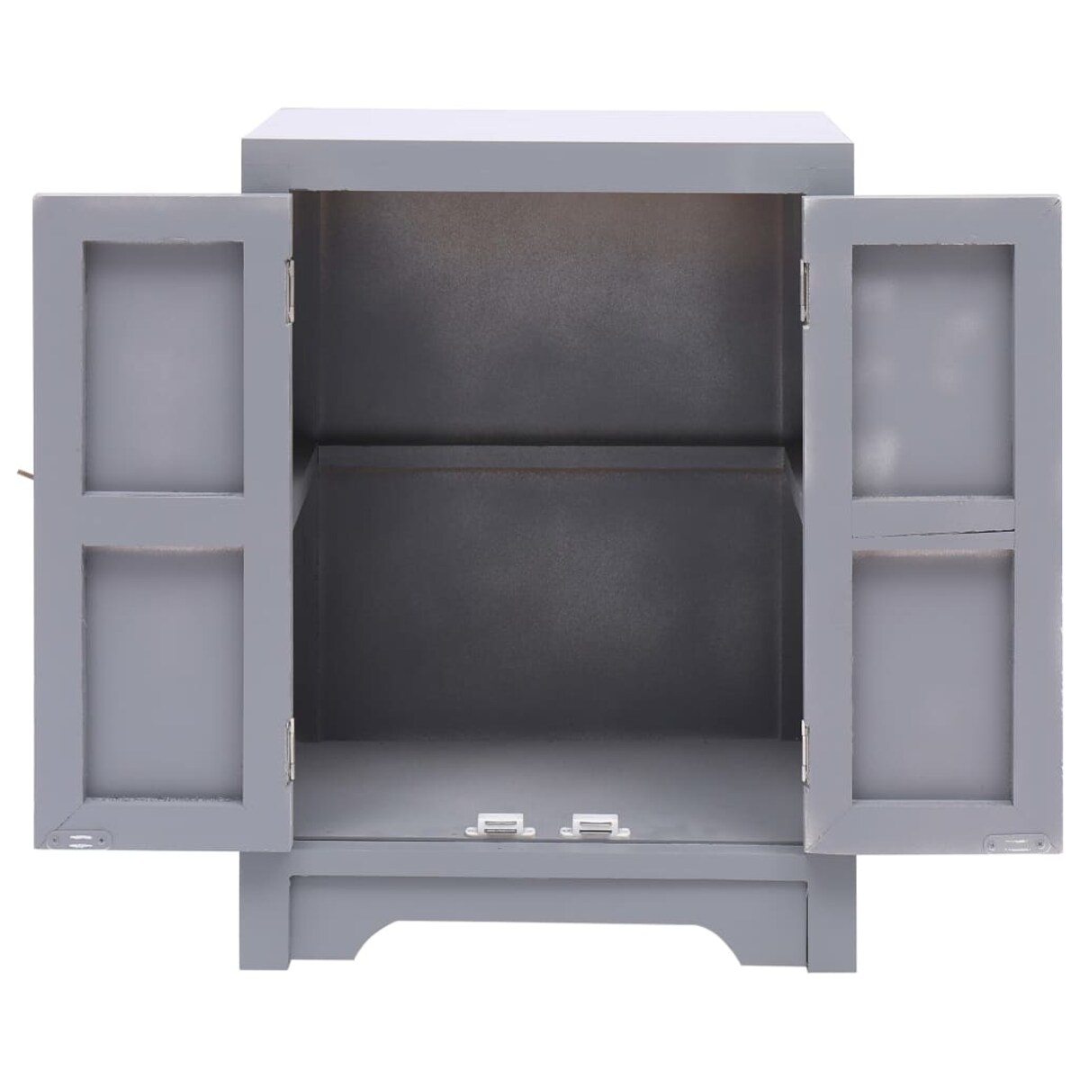 vidaXL Szafka nocna, szara, 38 x 28 x 52 cm, drewno paulownia