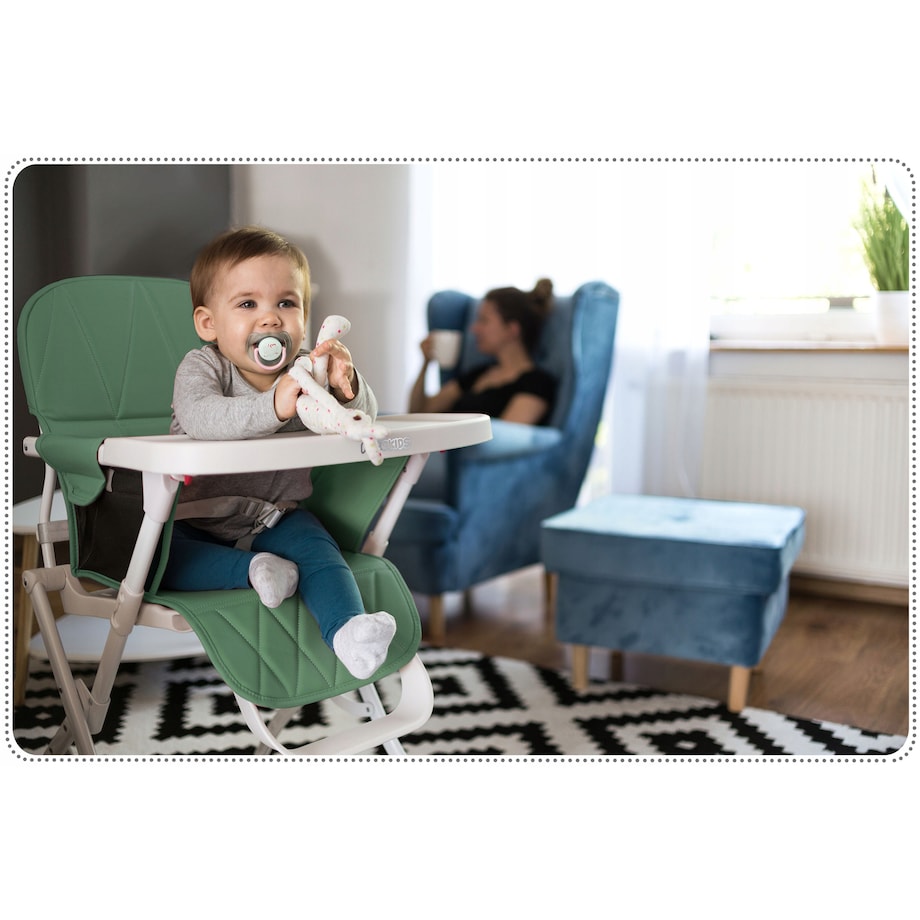 Krzesełko do karmienia Ricokids Nuco lekkie składane podnóżek 7098