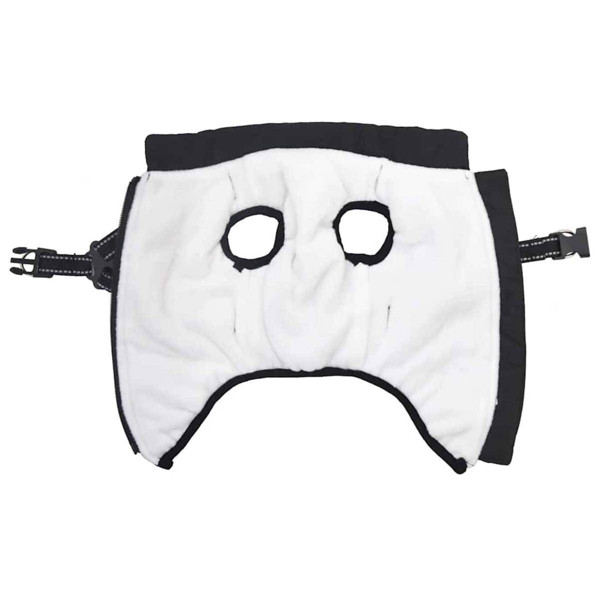 vidaXL Płaszcz dla psa z szelkami, wodoodporny, czarny, L36