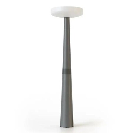 Stojąca latarnia ogrodowa Paquita LUMPQTFARSLNW King Home IP65 biała szara