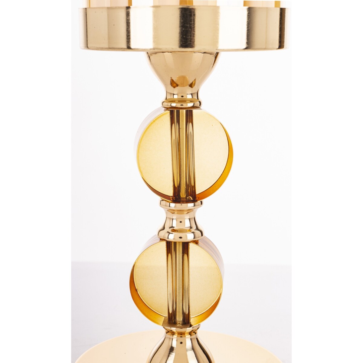 Świecznik złoty 35x12x12 cm LJUS 2 duże kule