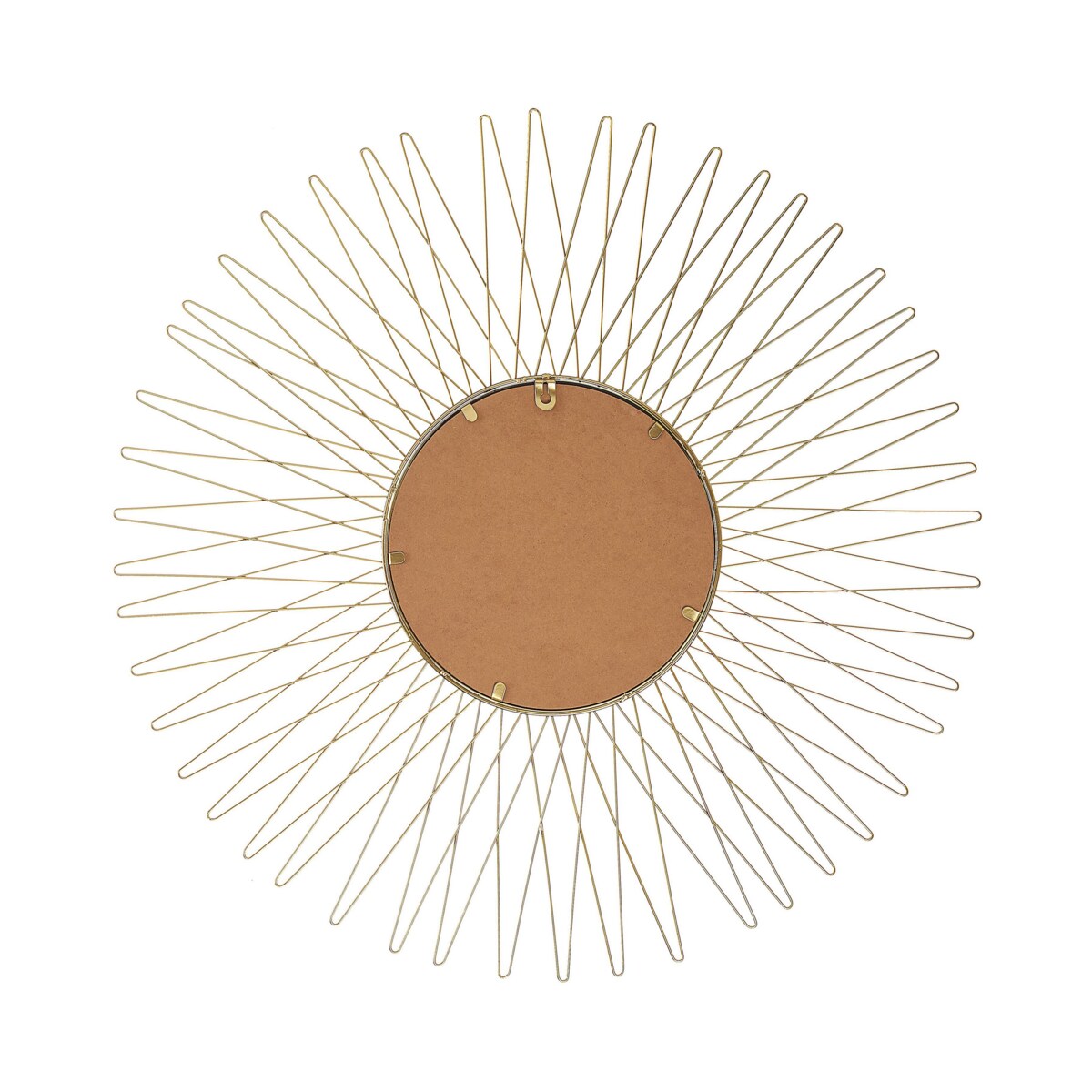 Metalowe lustro ścienne słońce ø 70 cm złote SAUMUR
