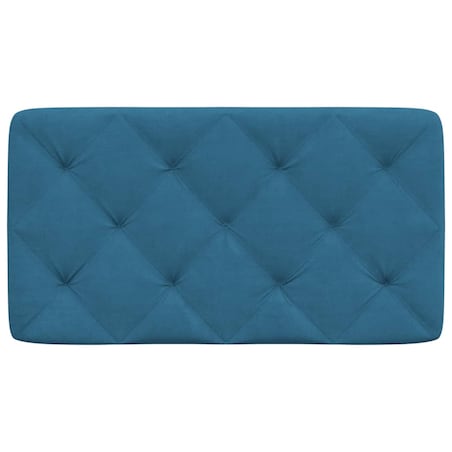 vidaXL Poduszka na wezgłowie, niebieska, 90 cm, aksamitna