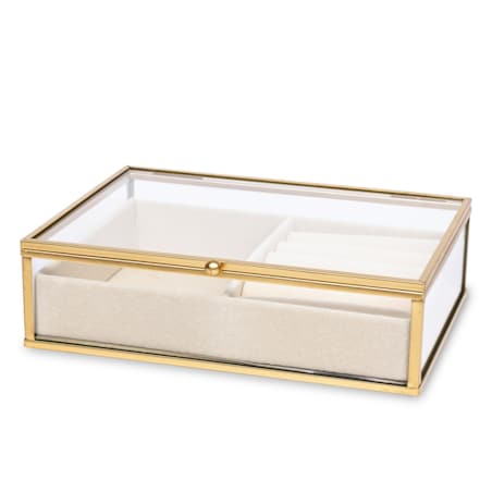 Szkatułka na biżuterię szklana przeźroczysta 20x16x6 cm GIOIELLI