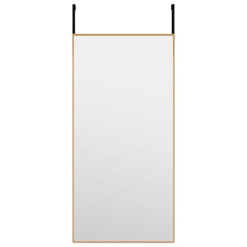 vidaXL Lustro na drzwi, złote, 30x60 cm, szkło i aluminium
