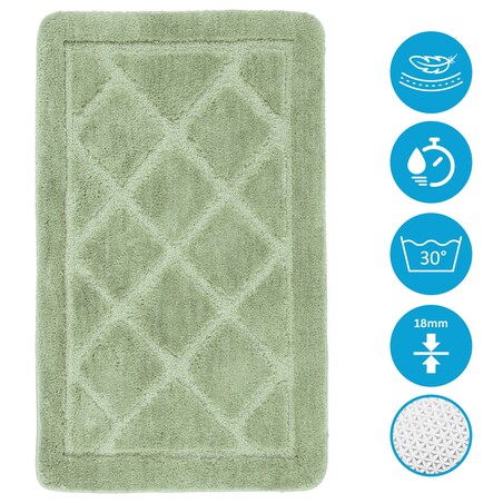 Dywanik łazienkowy Soft 60x100 cm e-floor e-floor zielony