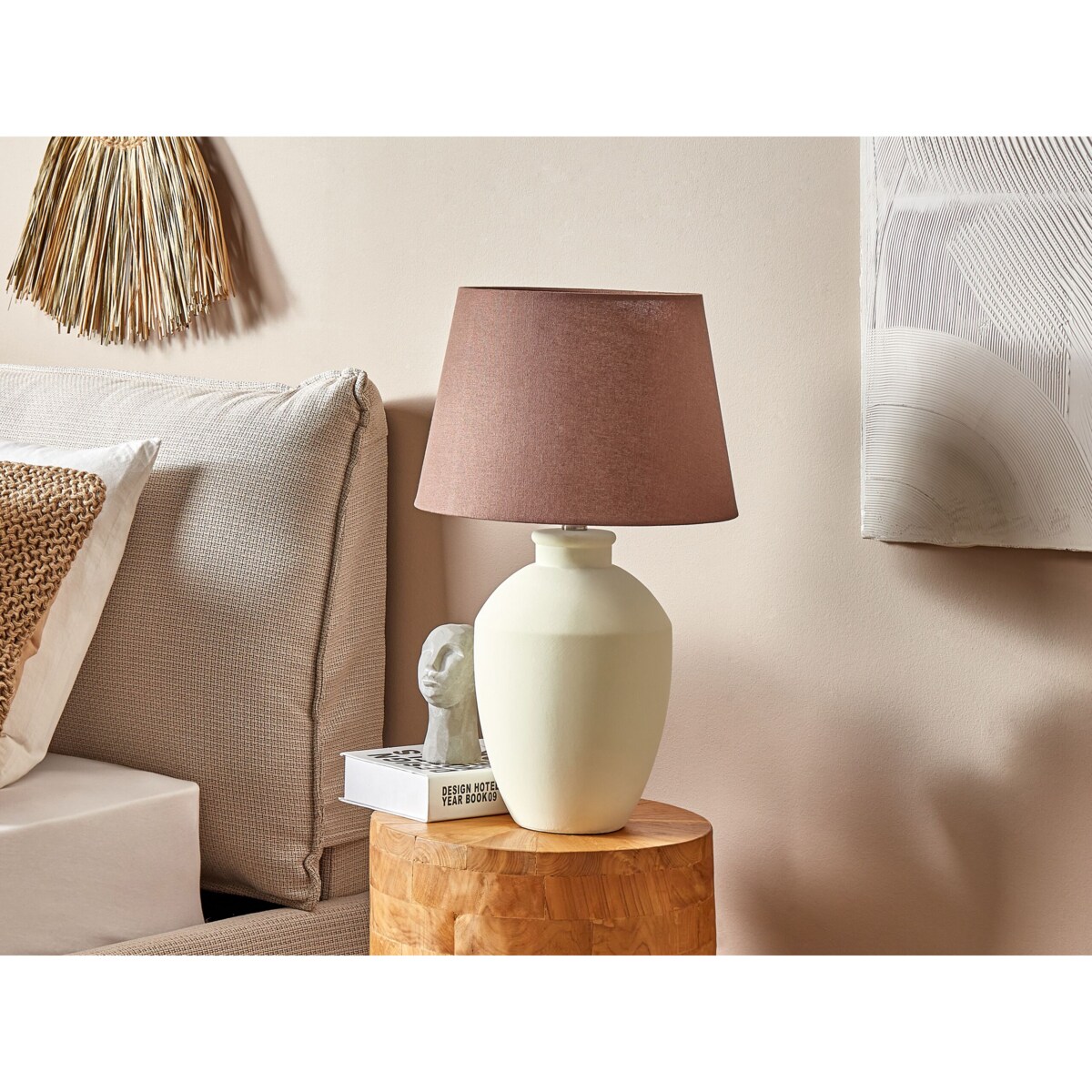 Lampa stołowa ceramiczna biała ARCOS