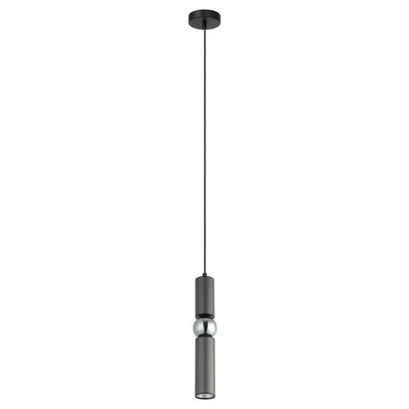 Wisząca lampa pokojowa Isidora minimalistyczna tuba szara