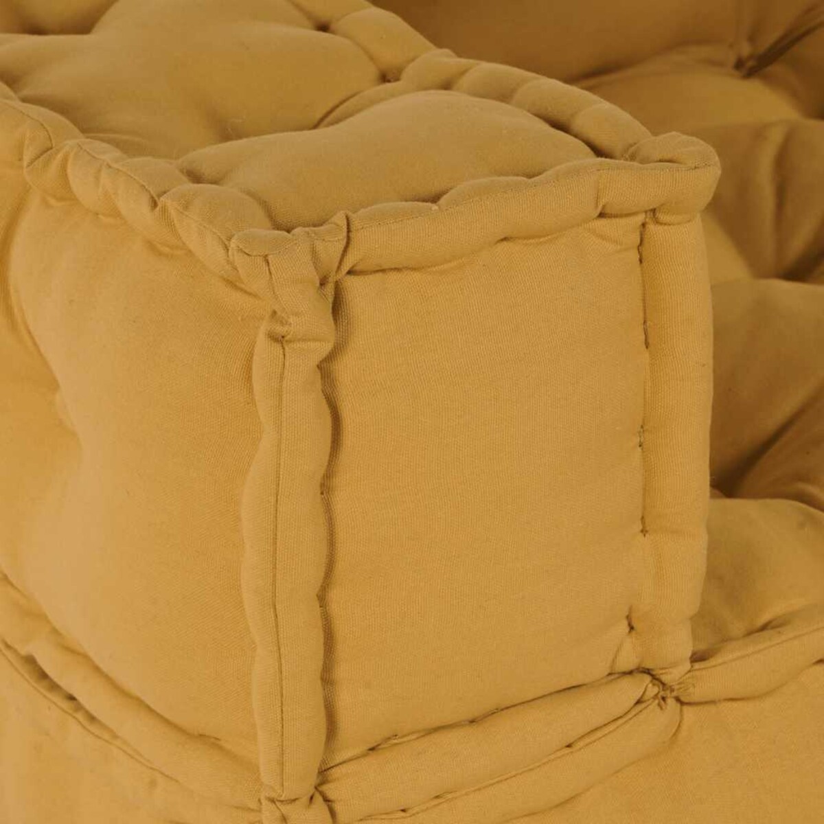 vidaXL 2-osobowa sofa modułowa, żółty, 140x70x36, tkanina