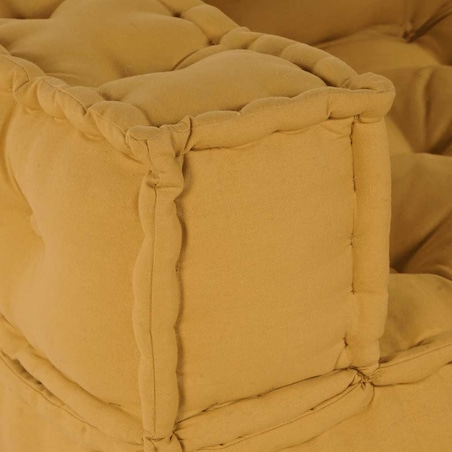 vidaXL 2-osobowa sofa modułowa, żółty, 140x70x36, tkanina