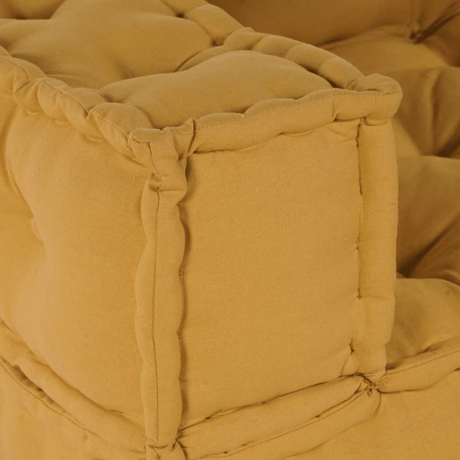 vidaXL 2-osobowa sofa modułowa, żółty, 140x70x36, tkanina