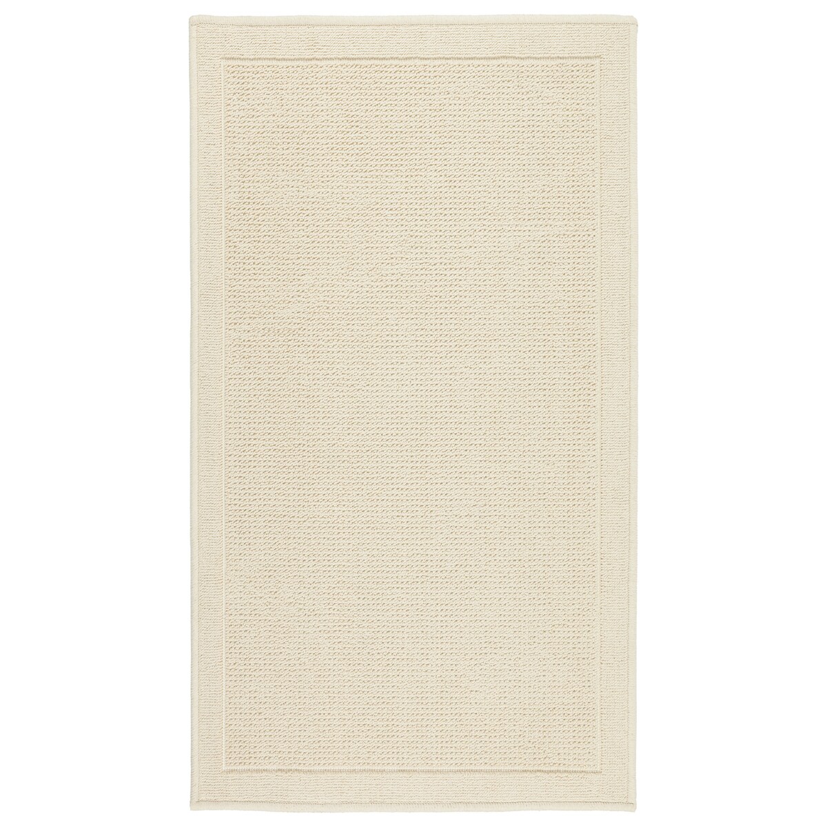 Dywanik łazienkowy Lino 73x135 cm bawełniany ramka beżowy