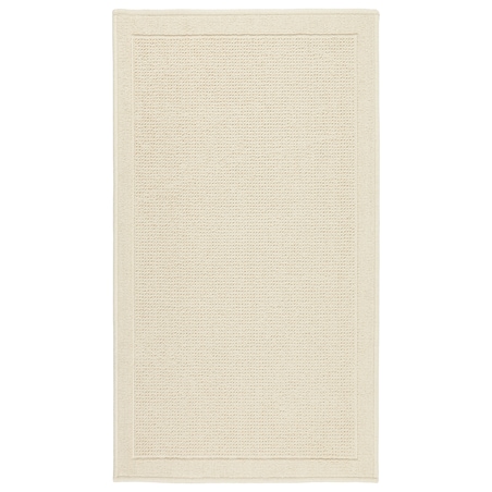 Dywanik łazienkowy Lino 73x135 cm bawełniany ramka beżowy