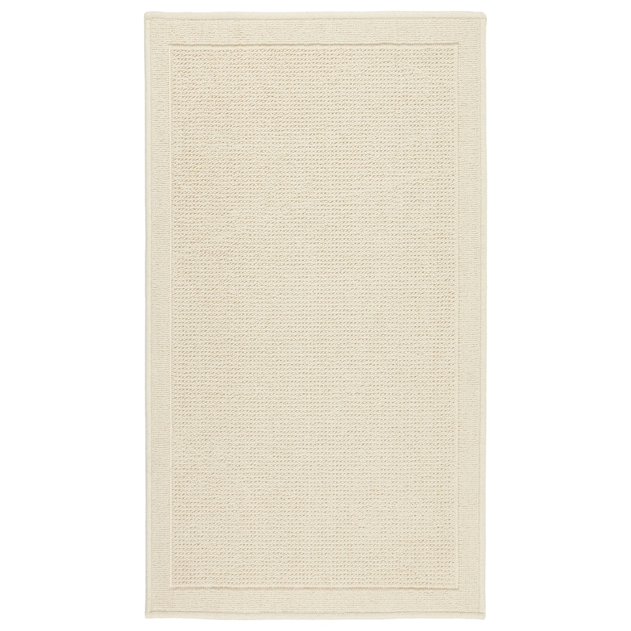 Dywanik łazienkowy Lino 73x135 cm bawełniany ramka beżowy