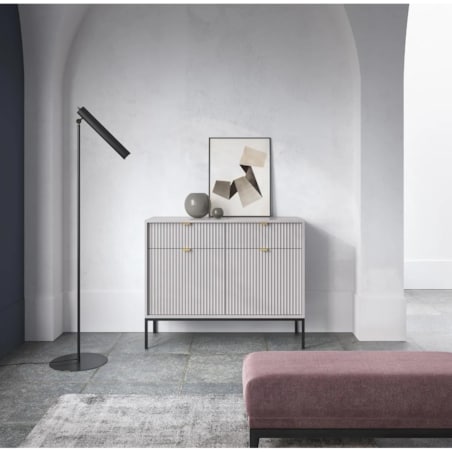 Komoda MILONA 2D2S 104 cm szara mat