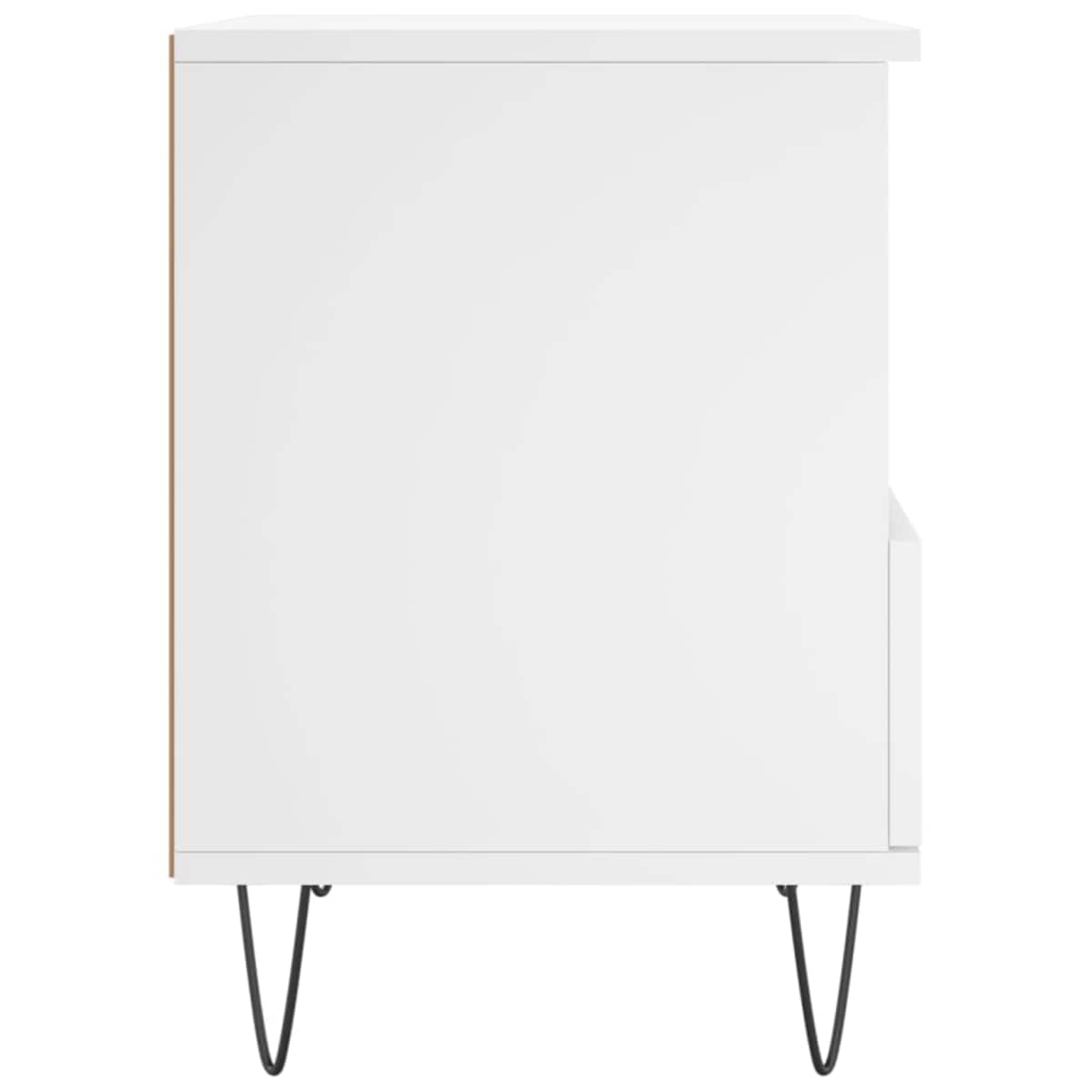vidaXL Szafka nocna, biała, 40x35x50 cm, materiał drewnopochodny