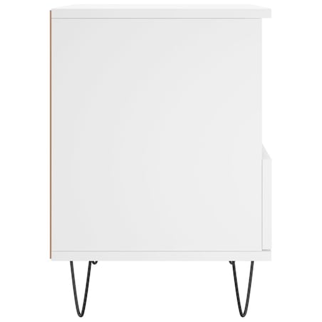 vidaXL Szafka nocna, biała, 40x35x50 cm, materiał drewnopochodny