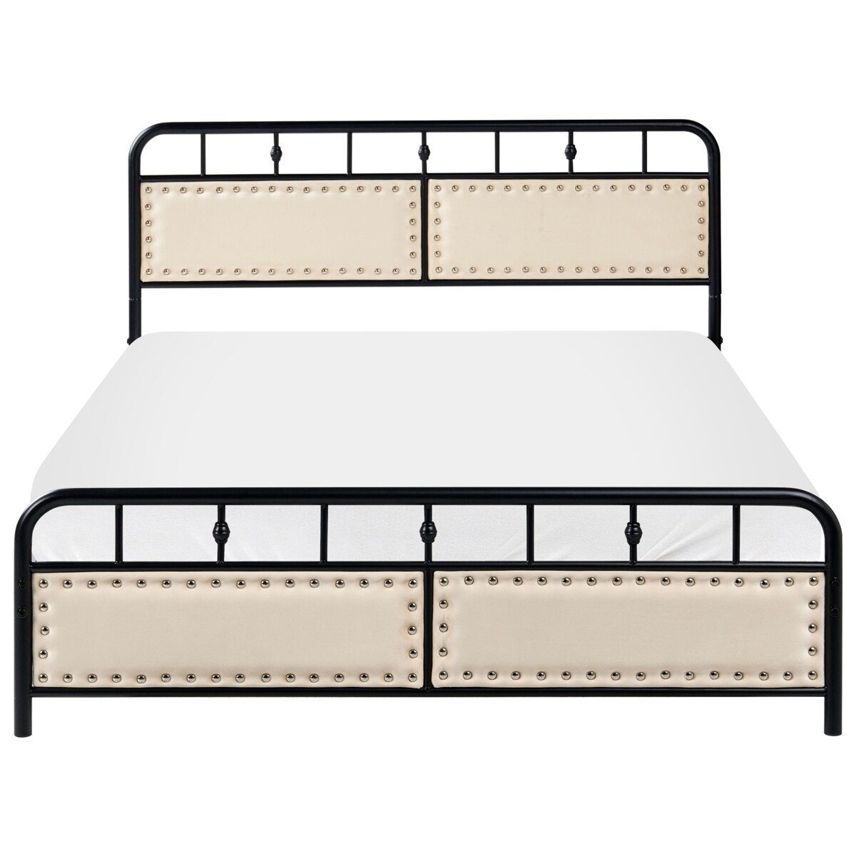 Łóżko Metal BREUILLET 140 x 200 cm Czarny