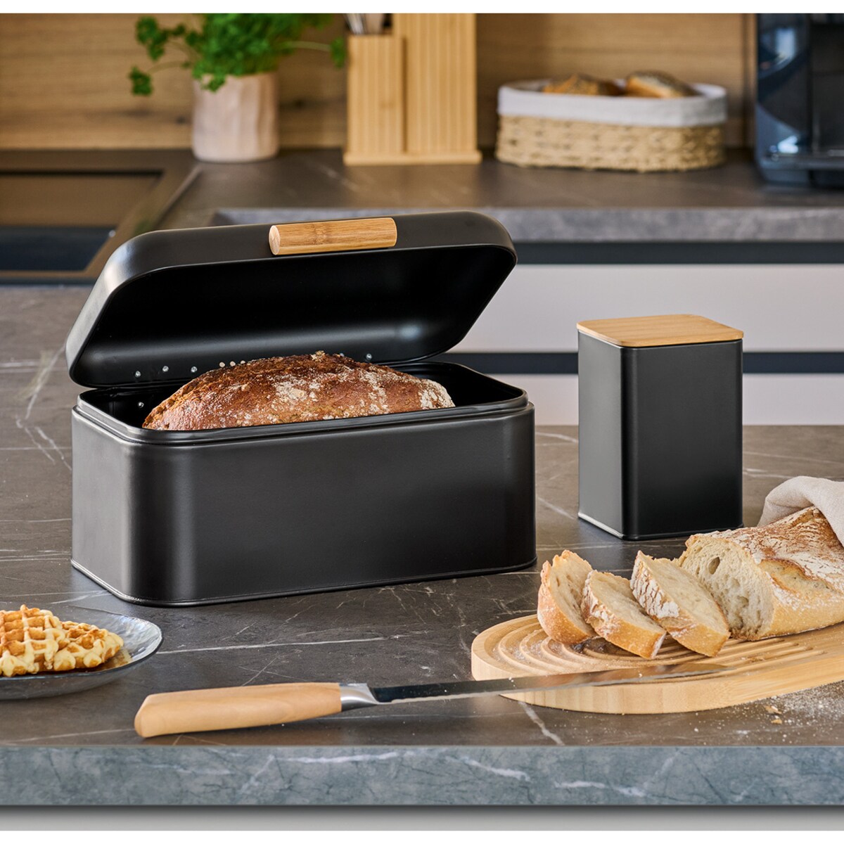 Chlebak metalowy ZELLER, 30 x 20 x 15 cm