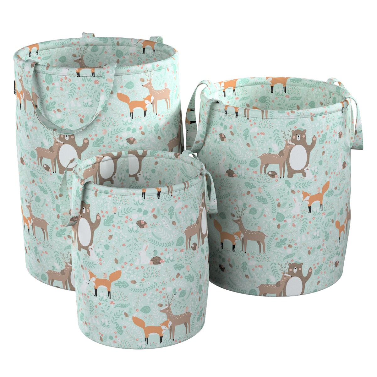 Kosz na zabawki Tobi, zielony, 30x40cm, Magic Collection