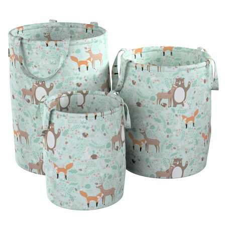 Kosz na zabawki Tobi, zielony, 30x40cm, Magic Collection