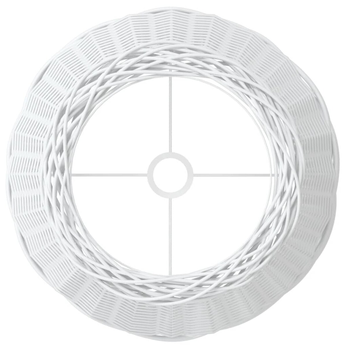 vidaXL Klosz do lampy, biały, Ø50x30 cm, wiklina