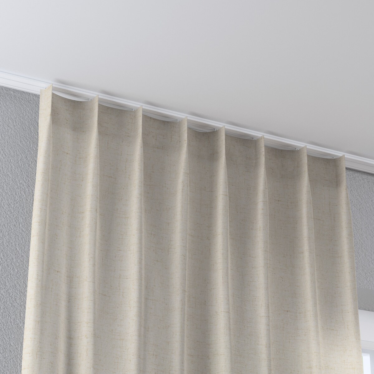 Zasłona na haczykach flex pojedynczych 130x245 beżowy