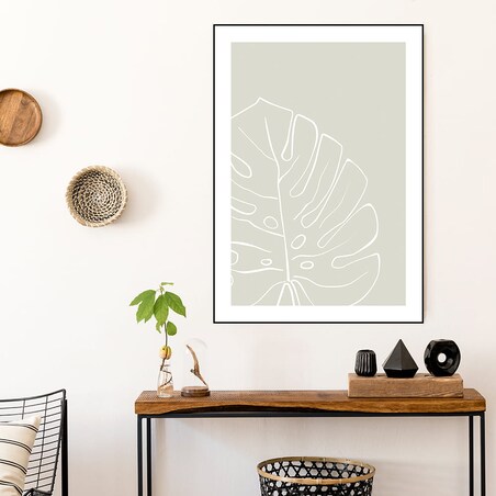 plakat line art monstera 1 50x70 cm
