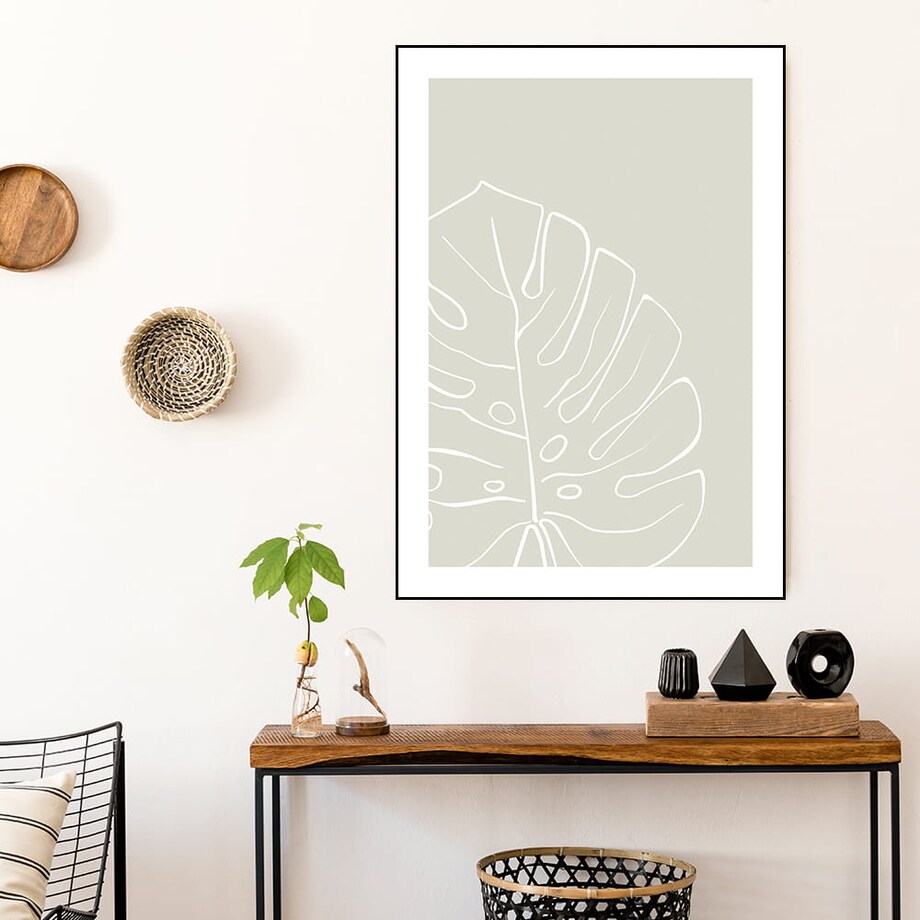 plakat line art monstera 1 50x70 cm