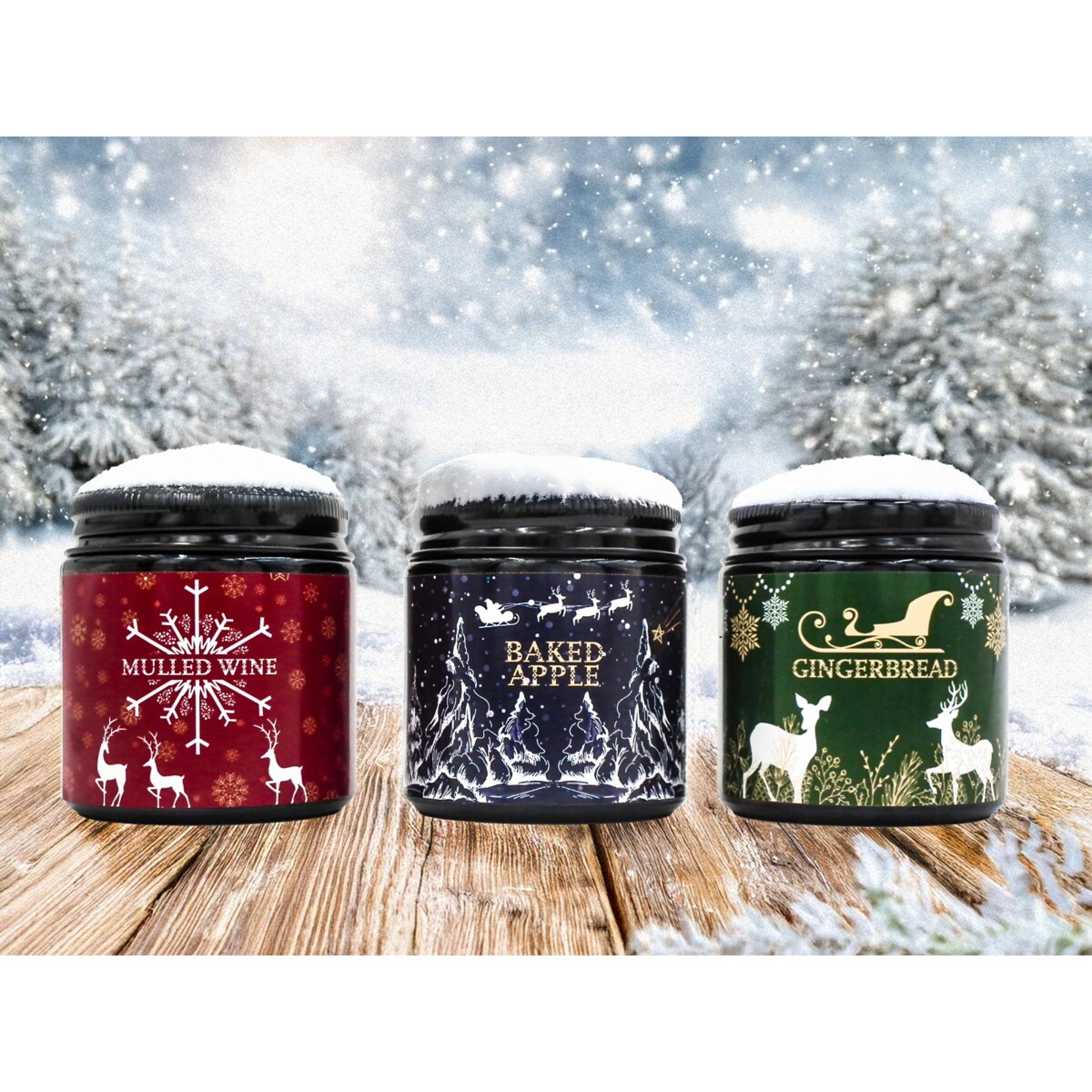 Świąteczny zestaw świec zapachowych 3 x 100 g