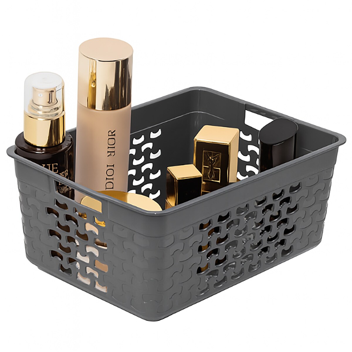 Koszyk Ażurowy Koszyczek Pudełko Organizer Szary