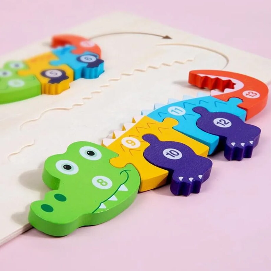 Puzzle drewniane - od Małego do Dużego - Żabka