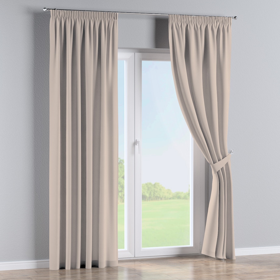 Zasłona na taśmie marszczącej 1 szt. 130x245 jasnobeżowy