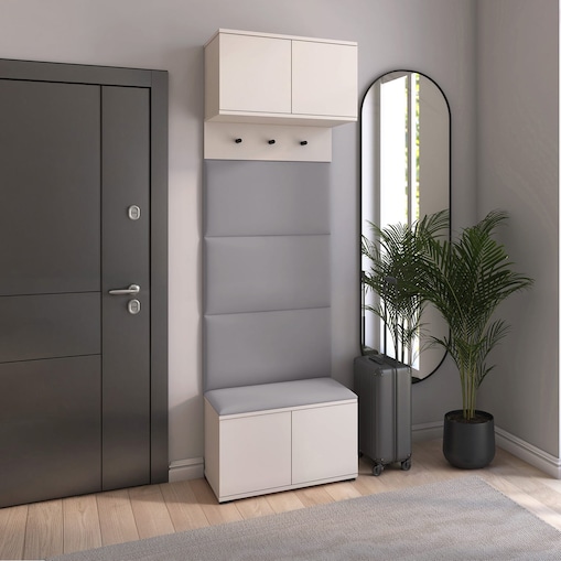 Garderoba Napoli wersja 5 Trinity 33 bez uchytów cashmere