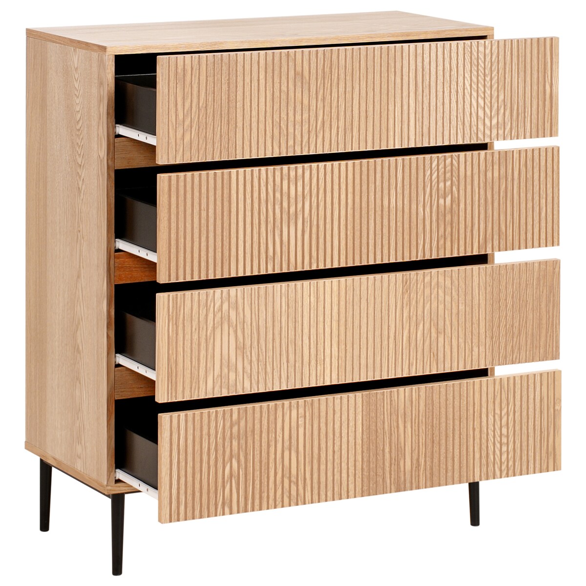 Komoda 4 szuflady BLYTHE Jesion naturalny