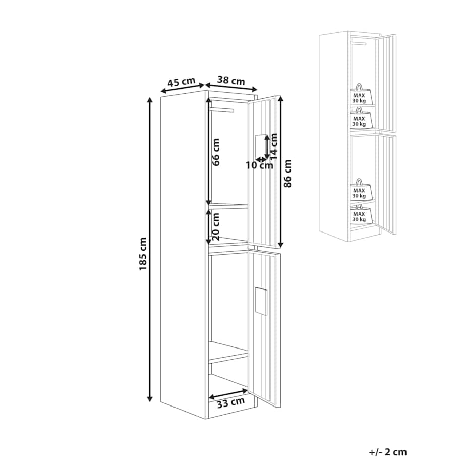 Szafa socjalna ubraniowa dwupoziomowa ATHLETE Metal Biały/ niebieski