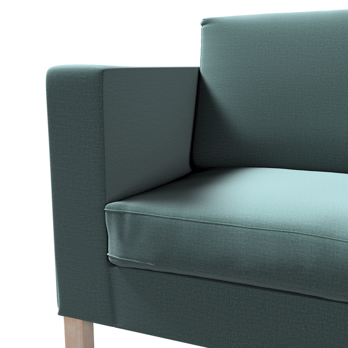 Pokrowiec na sofę Karlanda rozkładaną, krótki, zgaszony szmaragd - welwet, 180 x 93 x 66 cm, Ingrid